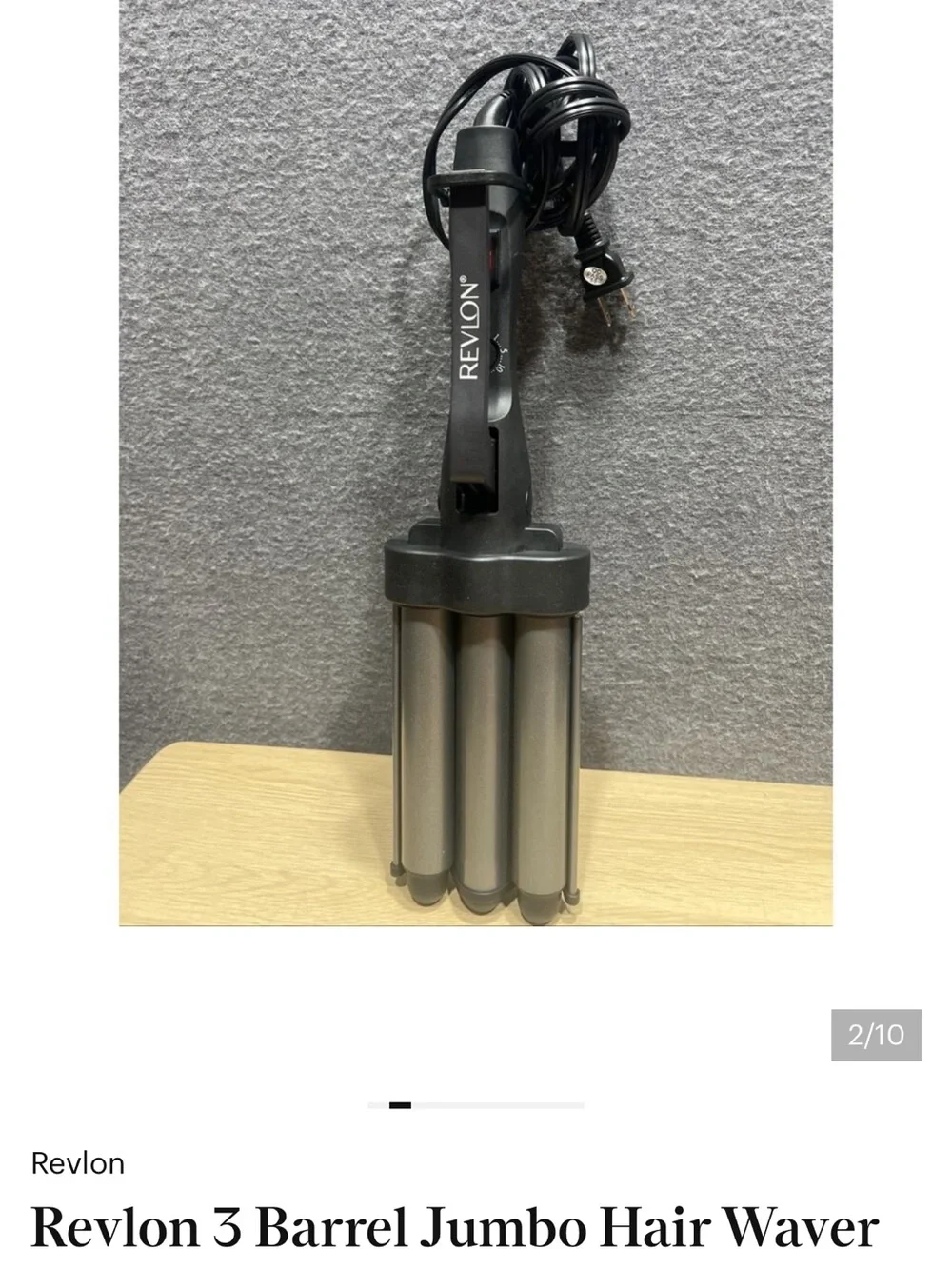Revlon Black and Silver 3-Barrel Jumbo Hair Waver